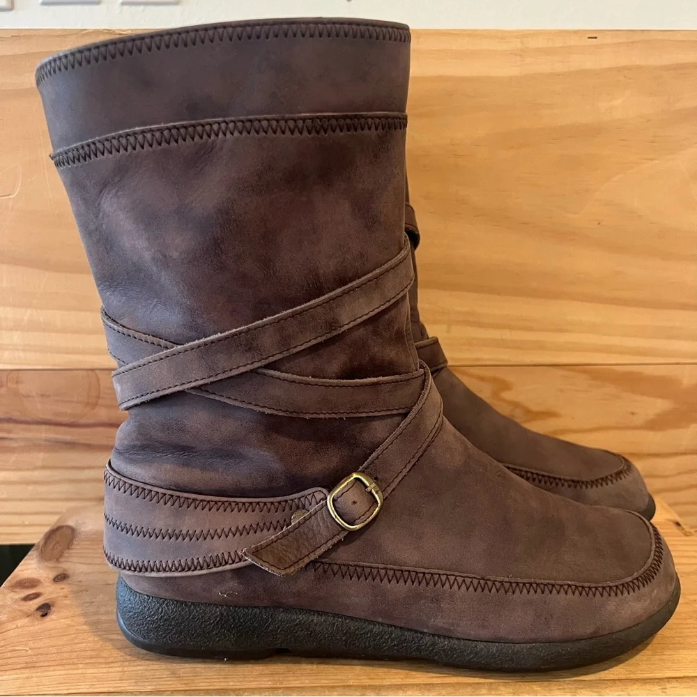 Dansko Mid-calf Moto Boots in Brown Leather size 38 - Picture 3 of 12